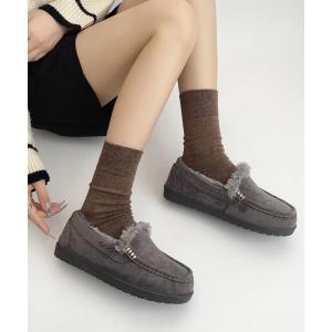 「Shoes in Closet」 モカシンシューズ LL グレー レディース