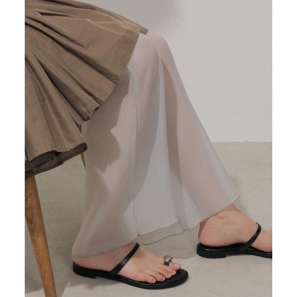 レギンス スパッツ クレープシフォン シアー レギンスパンツ レディース