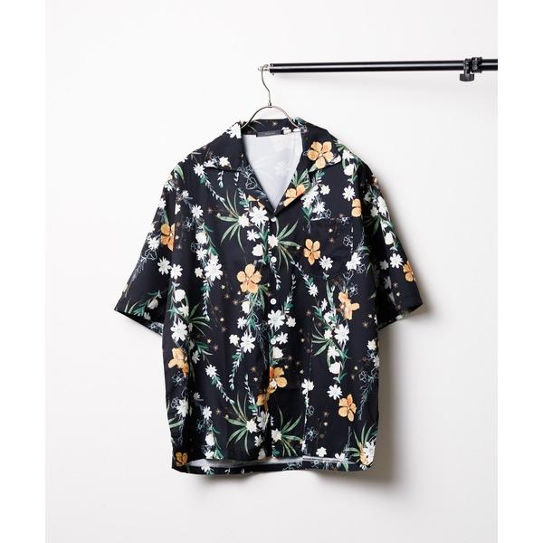 シャツ 「Bling leads」オープンカラー　オーバーサイズアロハシャツ メンズ レディース
