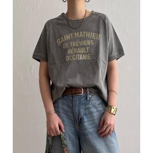 tシャツ 半袖 製品染めプリントTシャツ レディース