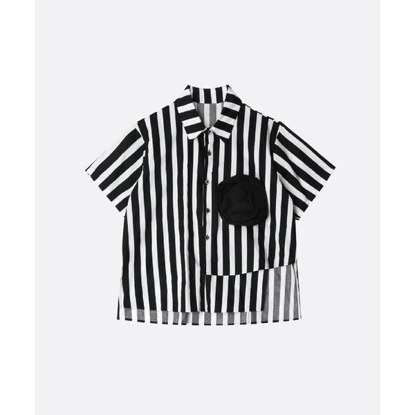 シャツ Floral Applique Stripe Shirt メンズ