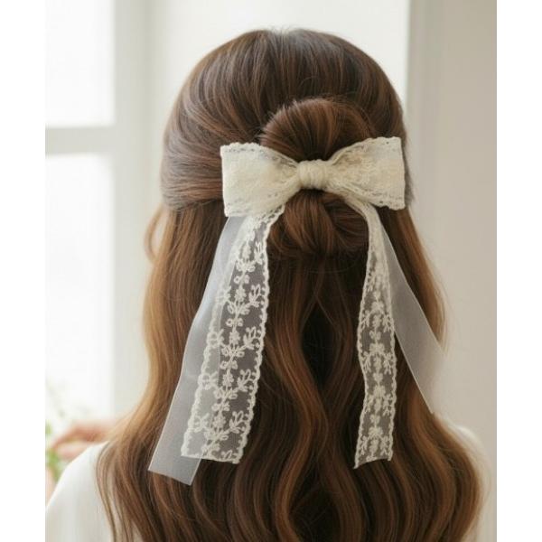 ヘアゴム エレノア レース ヘアゴム (2colors) ハンドメイド