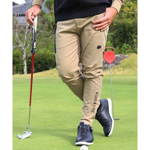 チノパン (RM)「LUXE/R GOLF」ストレッチ ブロード メッシュ 切り替え イージー チノ...
