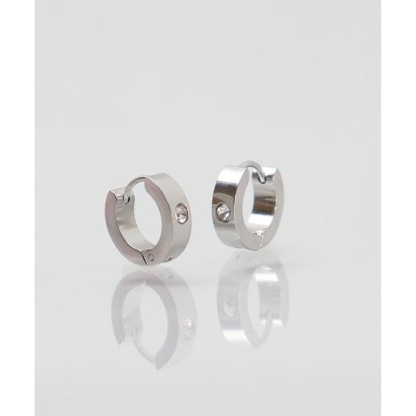 ピアス 金属アレルギー対応「ieLS」ステンレス　CZフープピアス レディース