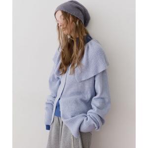 カーディガン フリル衿カーディガン レディース