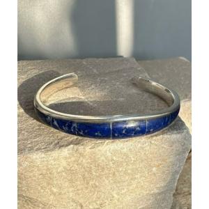 バングル 「Lapis note」チャンレイタイプ　天然石ラピスラズリバングル レディース メンズ
