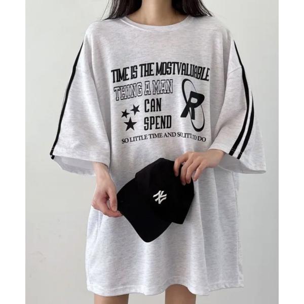 tシャツ ショルダーライン チュニックTシャツ 半袖 レディース