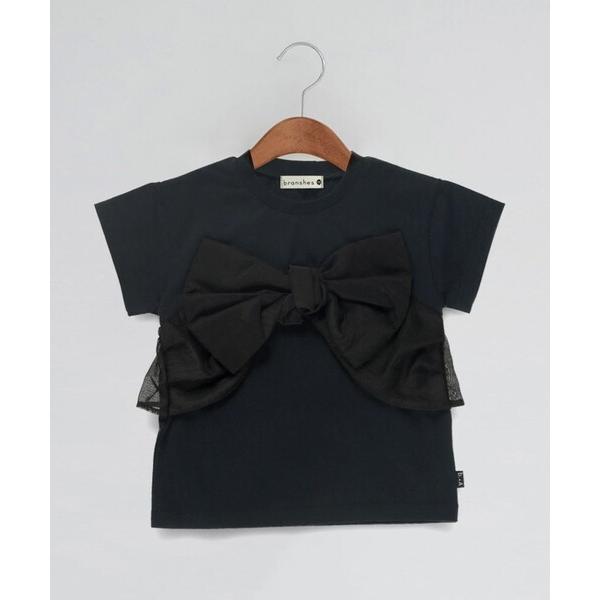 tシャツ 「b.+A」金子綾/リボンドッキング半袖Tシャツ キッズ 子供服 女の子