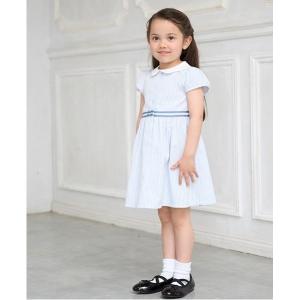 新品petit main◇プティマインレースプリーツワンピドレスフォーマル120 リンク】チュールレースワンピース(キッズ)（ミドルワンピース