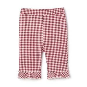 パンツ 「冷感/防汚」7分丈チェックフリルパンツ...の商品画像
