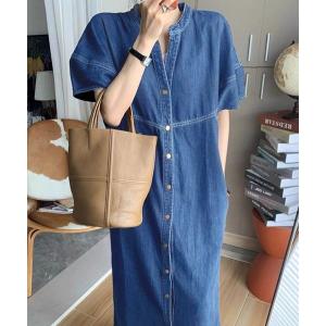 Loungedress（ラウンジドレス） ワンピース ノーカラーデニム