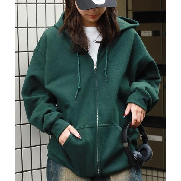 パーカー Gildan /ギルダン 8.0oz US規格 オーバーサイズ ジップパーカー 無地  裏...