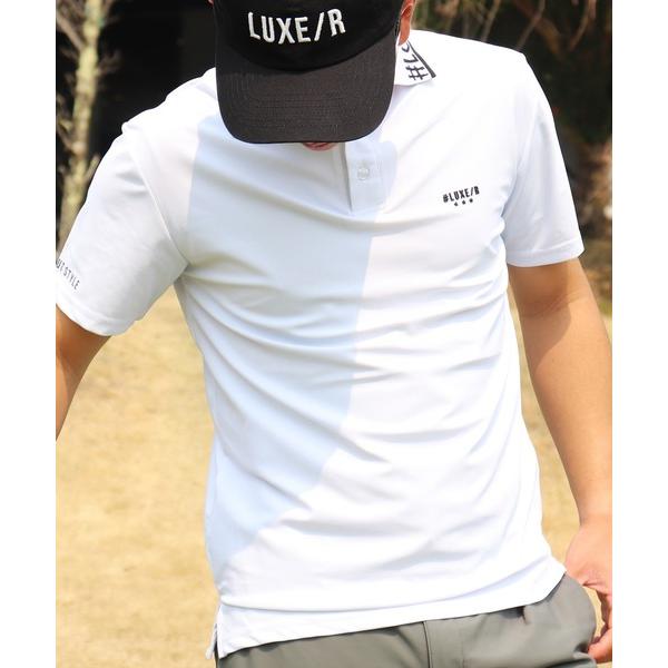 ポロシャツ (RM)「LUXE/R GOLF」COOL ＆ DRY ストレッチ スムース ロゴ ジャ...