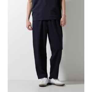 パンツ ジャージーサッカーワイドテーパードパンツ メンズ