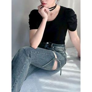 ニット セーター チョーカーデザインニットトップス レディース