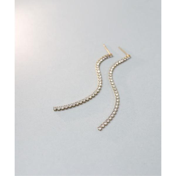 ピアス 金属アレルギー対応「ieLS」ステンレス　CZジルコニアロングピアス レディース