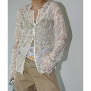 ブラウス シャツ エアリー レースカーデ chw25a003 レディース
