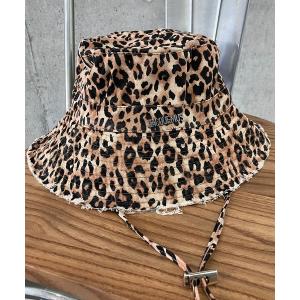 帽子 キャスケット an meets zakka レオパードフリースファー
