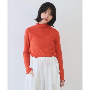 tシャツ ウール/シルク 製品染め タートルプルオーバー レディース