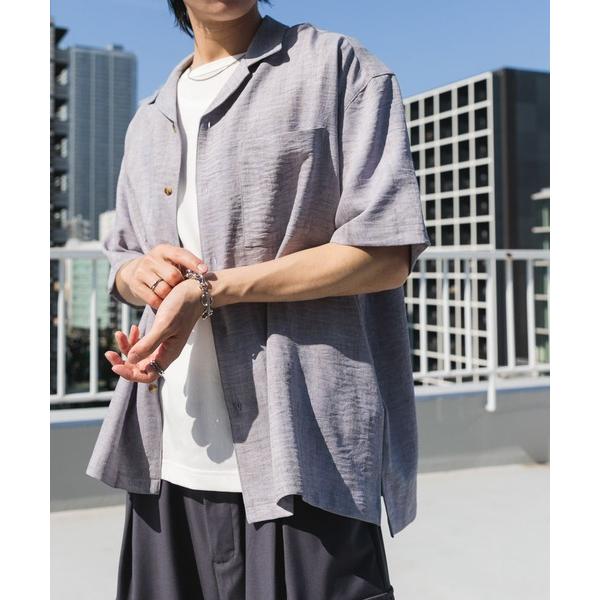 シャツ マーブルオープンカラーショートスリーブシャツ メンズ