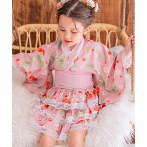 浴衣 「KIDSセパレート浴衣/3点セット」上衣・スカート・シフォン帯 キッズゆかたセット キッズ 子供 女の子