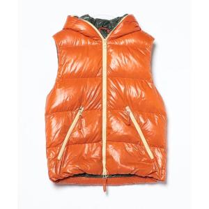 「DUVETICA」 ダウンベスト 46 オレンジ メンズ