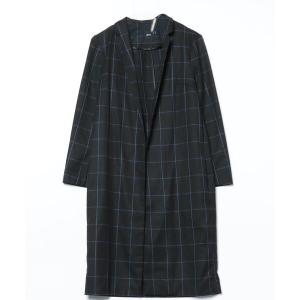 「asos」 チェック柄チェスターコート 4 ブラック レディース