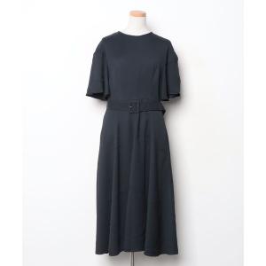 Max Mara ネイビー ドット柄 半袖ワンピース Max Mara ネイビー ドット柄 半袖ワンピース