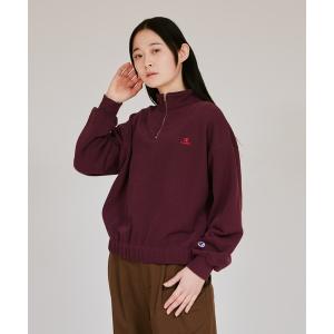 トレーナー スウェット 「Champion/チャンピオン」レディース ハーフジップスウェットシャツ レディース