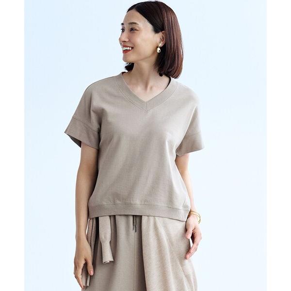 tシャツ 「SLOW/WEB限定」ラスティックテリー Vネック カットソー レディース