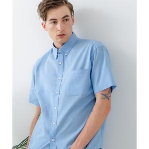 美品 UR×トーマスメイソン M コットンタイプライター 半袖シャツ ブルー青 THOMAS MASON（トーマス メイソン） 半袖シャツ MEDIUM ホワイト