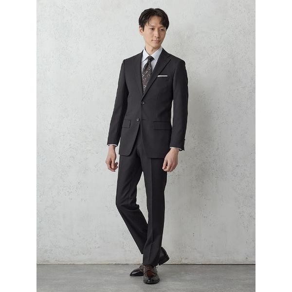 セレモニースーツ セットアップ 「上下洗える」2釦スーツ「クラシコ」ストライプ　ブラック メンズ