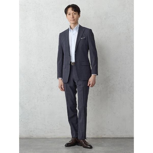 セレモニースーツ セットアップ 「軽量/洗える」ツーパンツスーツ「クラシコ」チェック　ネイビー メン...