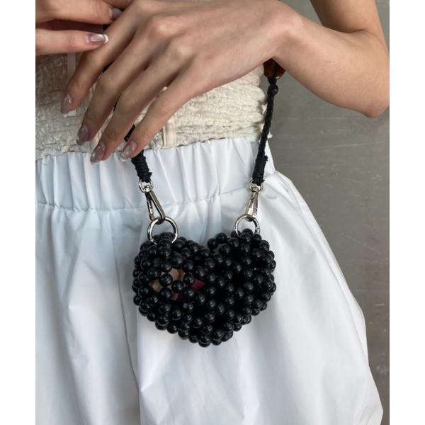 ショルダーバッグ バッグ ウッドビーズ コンパクトバッグ ショルダーバッグ レディース