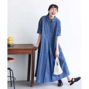 ワンピース 半袖 「レギュラー丈」私の夏デニムワンピース