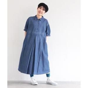 ワンピース 半袖 「ショート丈」私の夏デニムワンピース