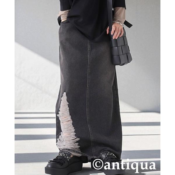 デニムスカート ダメージデニムスカート