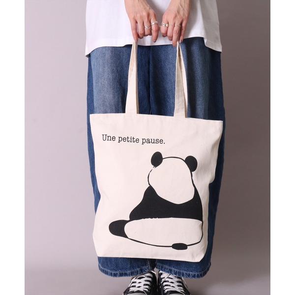 トートバッグ (LF)2ポケット アニマル グラフィック A4 キャンバス トートバッグ レディース...