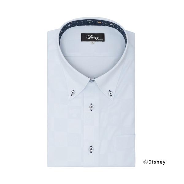 フォーマル シャツ 「Disney ディズニー」形態安定ノーアイロン ボタンダウン 半袖ビジネスワイ...
