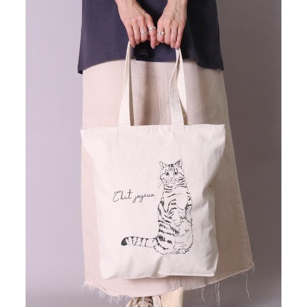 トートバッグ (LF)2ポケット アニマル グラフィック A4 キャンバス トートバッグ レディース...