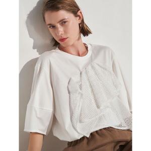 tシャツ レースドレープカットソー レディース