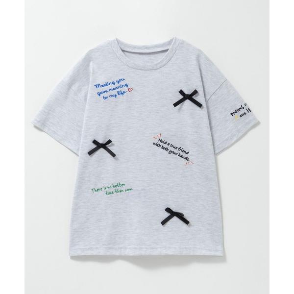 tシャツ Simplify 刺繍プリントBIGTシャツ キッズ 子供服 女の子