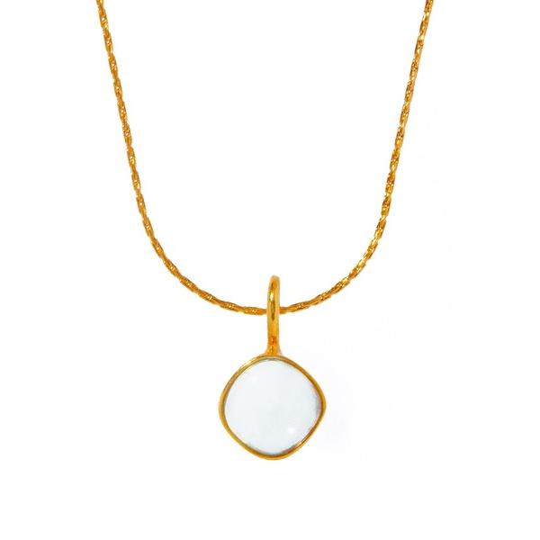 ネックレス 「les bon bon」aura square tiny necklace/オーラ ス...