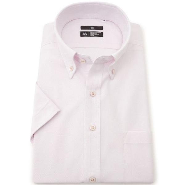 フォーマル シャツ 「スーパーノンアイロン・ストレッチ・速乾」「半袖」「BLACK LINE」ボタン...