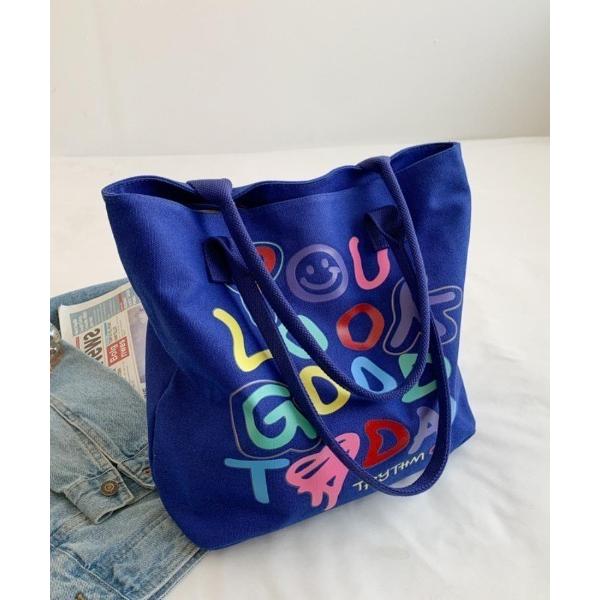 トートバッグ 大容量カラフルポップなトートバッグ レディース