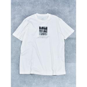 tシャツ 「ARMANI EXCHANGE」ボックスプリントTシャツ ショートスリーブTEE 半袖T メンズ レディース