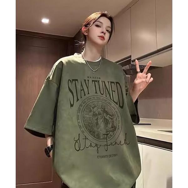 tシャツ 「ベロアタッチオーバーサイズプリントTシャツ メンズ レディース