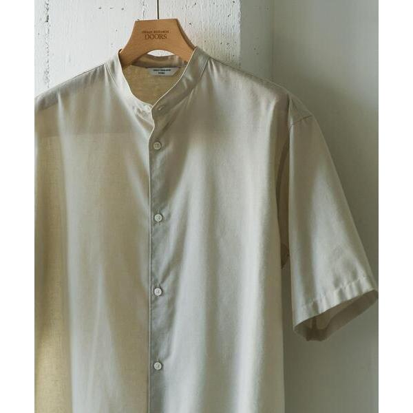 シャツ 「XLサイズ/WEB限定」「UR TECH 高機能リネン」バンドカラーシャツ メンズ