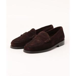 ローファー G.H.BASS BA11012F LARSON WEAVE CHOCOLATE SUEDE ラーソン メンズ