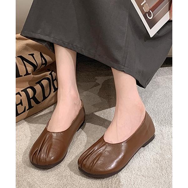 バレエシューズ パンプス ギャザー フラットシューズ バレエシューズ